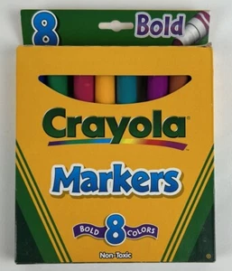 NUEVO De Colección 2001 Marcadores Crayola Colores Negritos 8 Unidades Cobre Ciruela Esmeralda Prímula - Imagen 1 de 3