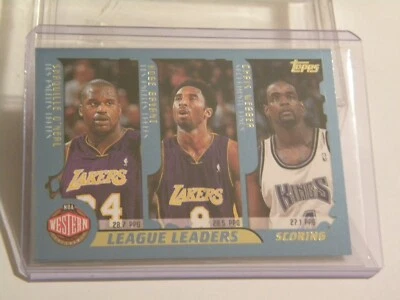 2001-02 Topps League Leaders #215 Kobe Bryant Shaq Iverson Vince Carter Webber - Image 1 of 2