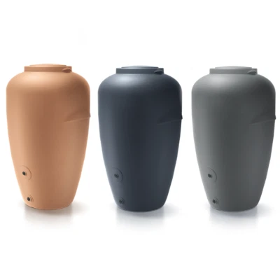 PROSPERPLAST Regentonne 440L Regenfass Regenwassertank Wasserfass stabil mit Deckel