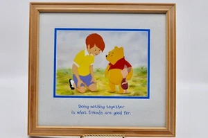 Disney Winnie Puuh 100 Hektar Holz Serie-Kind-im Herzen gerahmte Kunst versiegelt - Bild 1 von 3