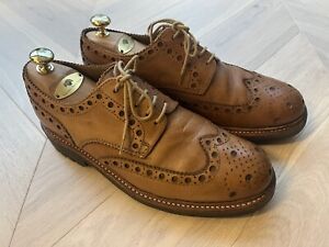 Grenson Brogue Leather Lace up Shoes, Brown, Size UK 8G EU 42, RRP £359