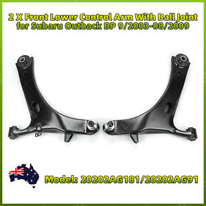 PAIR FRONT LOWER CONTROL ARMS & BALL JOINT FOR SUBARU OUTBACK BP 2003-2009 AU