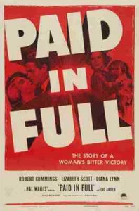 Paid in Full 1950 01 Film A4 Poster Print 10x8 - Picture 1 of 1