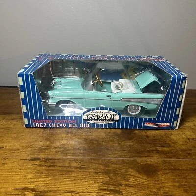 Gearbox 1957 Chevy Bel Air Petal Car Model Coin Bank Surf Green #68504 - NEW - Image 1 of 4
