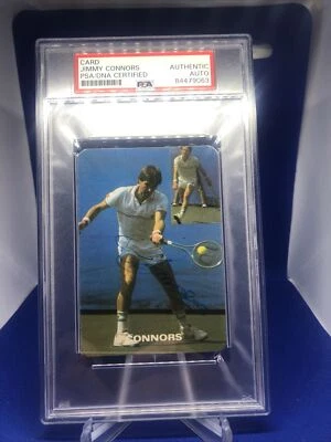 1985 Jimmy Connors Autograph Signed Tennis Card PSA DNA - Image 1 of 4