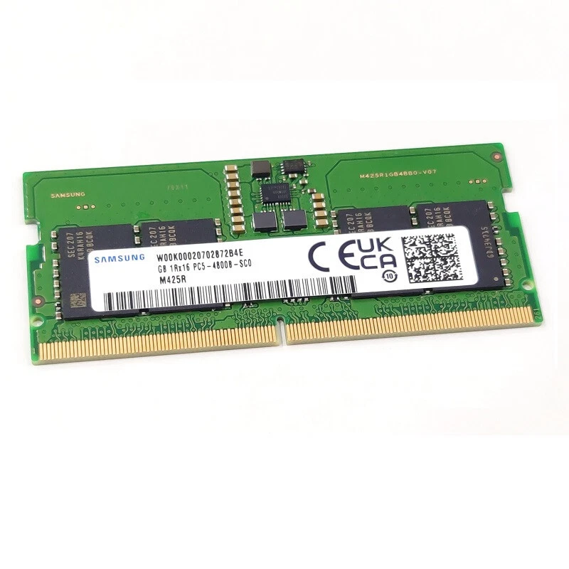 8GB SAMSUNG DDR5 RAM 4800MHz PC5-38400 SO-DIMM 262-pol.CL40 M425R1GB4BB0-CQK0L - Bild 1 von 1