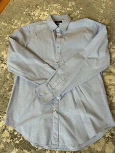 Zara Man Mens Medium/Large Cotton Slim Fit Blue Summer Shirt - Picture 1 of 3