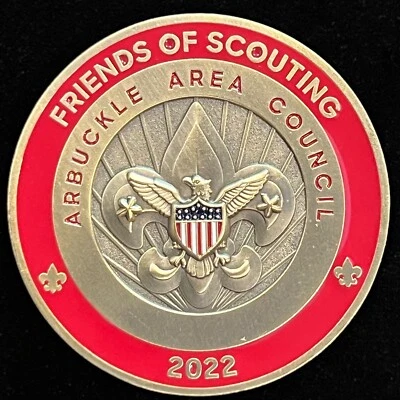 Arbuckle Area Council Boy Scouts of America BSA Challenge Coin - Image 1 of 2