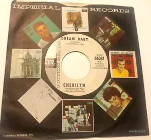 Cher Cherilyn Cherilyn's Group7" 45 Record & Label Sleeve Wl promo Dream Baby / - Picture 1 of 5