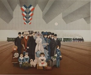 JAN BALET "PARIS BAHNHOF HOCHZEIT" Steinlithographie, Nietenpapier 300/300 - Bild 1 von 6