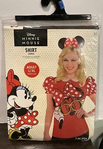 DISNEY Minnie Mouse Top RedCOSTUME Adult L/XL Halloween DressUp Cosplay New - Picture 1 of 6