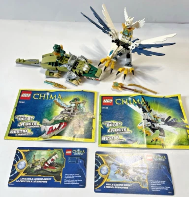 Lego Legends of Chima 70126 Crocodile LEGEND + 70124 Eagle Legend -BEAST -LOT2 - Image 1 of 4
