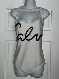 Calvin Klein Women’s Swimsuit Size 10 White  - Picture 1 of 9
