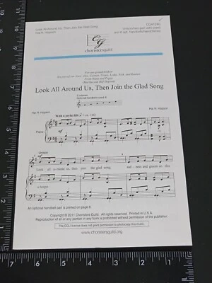 CHOIR - ANTHEM SHEET MUSIC: Look All Around Us, Then Join The Glad Song Two Part - Image 1 of 4