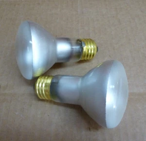 2 Pack 53 Watt R20 Tuff Skin Coated Extra Long Life Flood Reflector Bulbs - Picture 1 of 3
