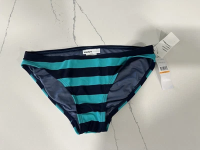DKNY ICONIC STRIPE CLASSIC HIPSTER BIKINI BOTTOM SIZE S - Image 1 of 3