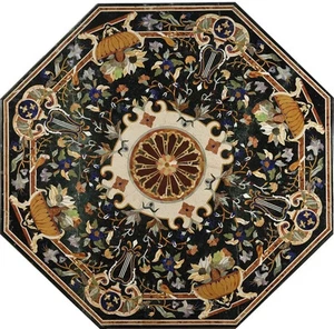 48" Octagonal Marble Table top pietra dura beautiful art– Handmade Marble table - Picture 1 of 12