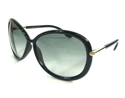 Tom Ford Sunglasses Clothilde TF162 01B Shiny Black Frames Blue Gradient Lenses - Image 1 of 4