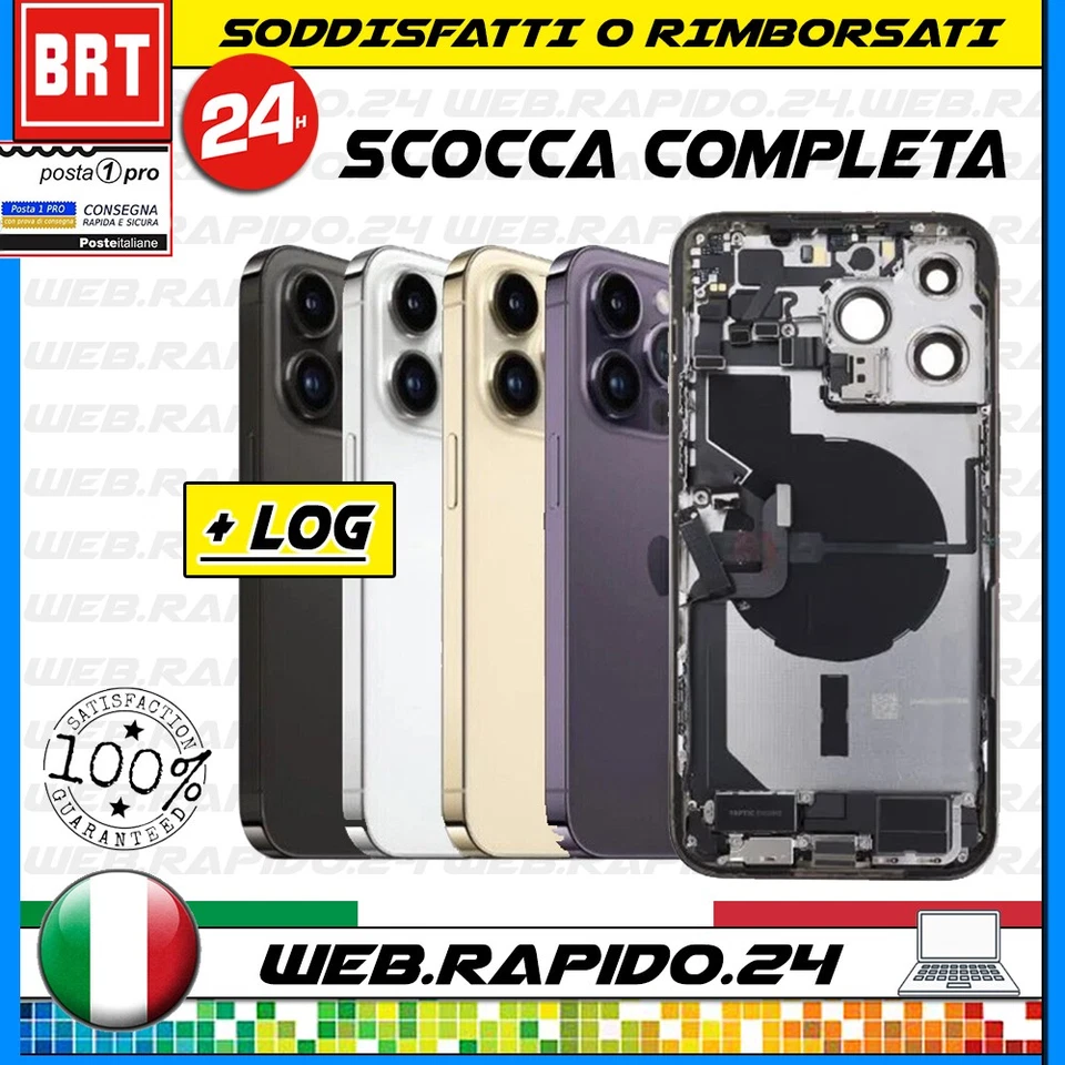 BACK COVER SCOCCA POSTERIORE FRAME TELAIO+FLEX COMPLETA APPLE IPHONE 14 PRO MAX