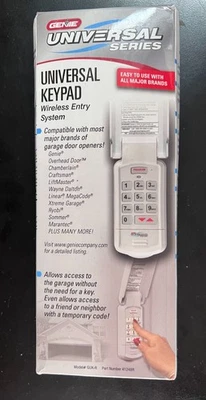 GENUINO GENIE GUK-R Inalámbrico Universal Abridor de Puerta de Garaje Teclado O/B 2433 Foto 1 de 4