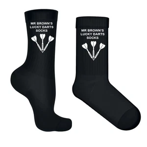 Personalised Lucky Darts Socks. Personalised with your name! Perfect gift idea - Picture 1 of 3