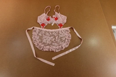Victoria's Secret Womens Size Small Pink Wicked Unlined Lace Apron NWT - Image 1 of 4