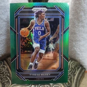 2022-2023 Panini Prizm Tyrese Maxey Green Prizm #21 Philadelphia 76ers - Picture 1 of 7