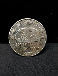 RARE 1960s Dodge Job Rated Trucks DEALER SALESMAN Lucky Truck Buck Token Coin - Picture 1 of 3