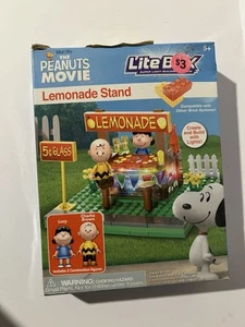 The Peanuts Moive Lite Brix Lemonade Stand Charlie Brown Lucy New But Open Box - Picture 1 of 7