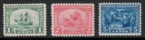 SCOTT#548-550, 1c, 2c & 5c PILGRIM TERCENTENNARY. F/VF & NH. - Picture 1 of 2