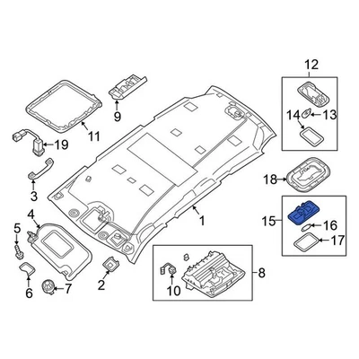 For Nissan Pathfinder 2013-2025 Nissan 264103JA0A Cargo Area Light Foto 1 de 4
