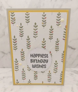 Handmade Card 282 Happiest Birthday Wishes Male Female Unisex - Picture 1 of 3