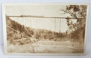 RPPC Nevada County Narrow Gauge Railroad Bear River CA Steel Bridge Early 1900's - Picture 1 of 9