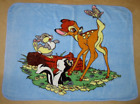 Vintage Disney Bambi Thumper Flower Blanket Throw Plush Thick 41x56"
