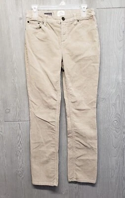 Pantalones St Johns Bay para mujer 6 pana pierna recta elásticos beige 29x31 tostado Foto 1 de 4