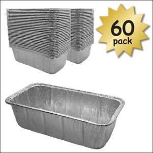 60 Pack 2LB Aluminum Foil Loaf Pans For Baking Bread