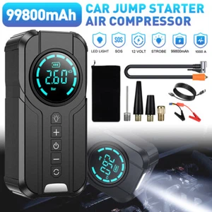 8 in 1 Car Jump Starter with Air Compressor Battery Charger 12V Jump Box Jumper - Picture 1 of 19