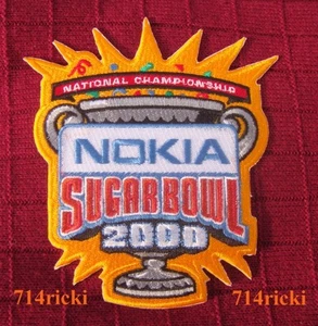 2000 BCS Sugar Bowl National Championship Game Patch Florida State Virginia Tech - Picture 1 of 1