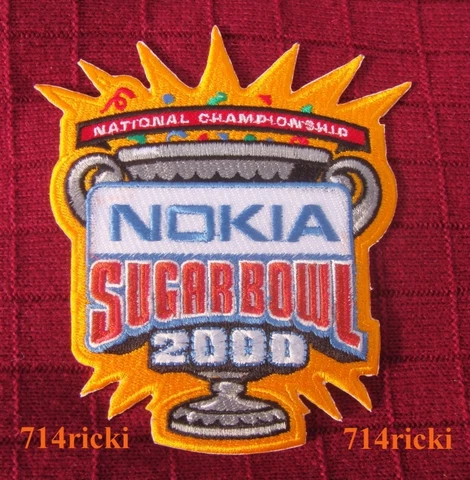2000 BCS Sugar Bowl National Championship Game Patch Florida State Virginia Tech Cover