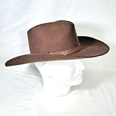 Twister Women's Western Cowgirl Hat Brown 100% Wool Pinch Front Cowboy Size S - Image 1 of 4