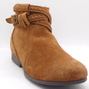 Minnetonka Dixon Footwear Leather Suede Ankle Boots Side Zip Strappy US Size 8 - Picture 1 of 11