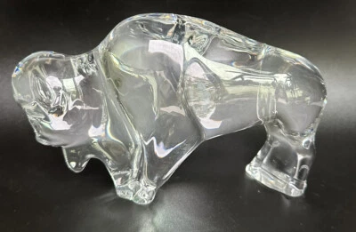 Baccarat France Crystal Bison Bull Figurine LARGE  8 in, 4 lbs - Image 1 of 4