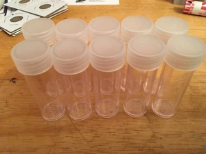 10 New Whitman Round Coin Tubes for Dimes (10 cent) Made in USA - Picture 1 of 4