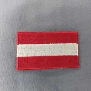 Austria Flag 1.5" x 2.5" Heavy Stitched Sew On Patch Made in Canada - Picture 1 of 2