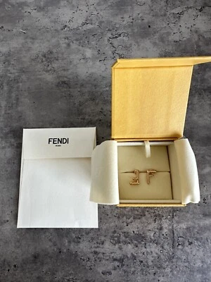 Серьги Fendi FF золотистые - Изображение 1 из 4