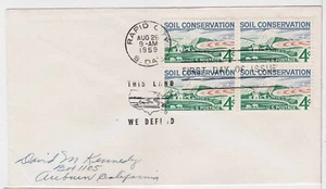 TurtlesTradingPost - Soil Conservation  - 1959 FDC #1133 Block of 4 - Picture 1 of 1