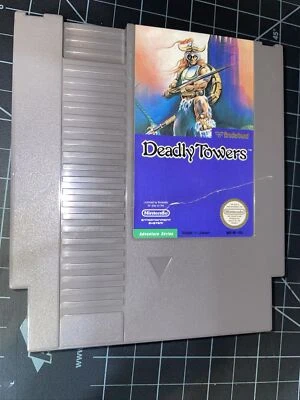 Deadly Towers Nintendo NES 1987 Broderbund GUC - Image 1 of 2