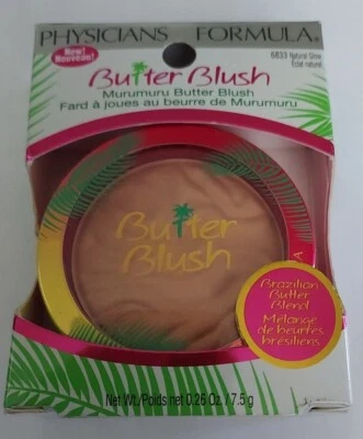 PHYSICIANS FORMULA #6833 NATURAL GLOW MURUMURU BUTTER BLUSH 0.26 OZ - NEW - Image 1 of 4