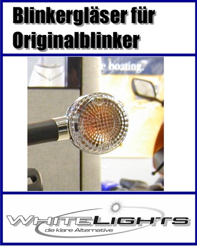 White Indicator Glasses Suzuki Vs 600 And Vs 1400 Intruder Clear Signal Lenses