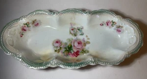 Leuchtenberg porcelain floral relish dish 12x5x2" - Picture 1 of 11